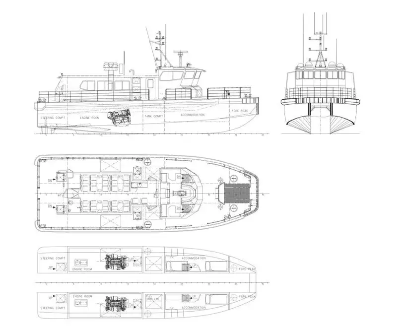 Bateau de transport d'équipage à vendre