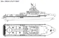 Bateau de transport d'équipage à vendre
