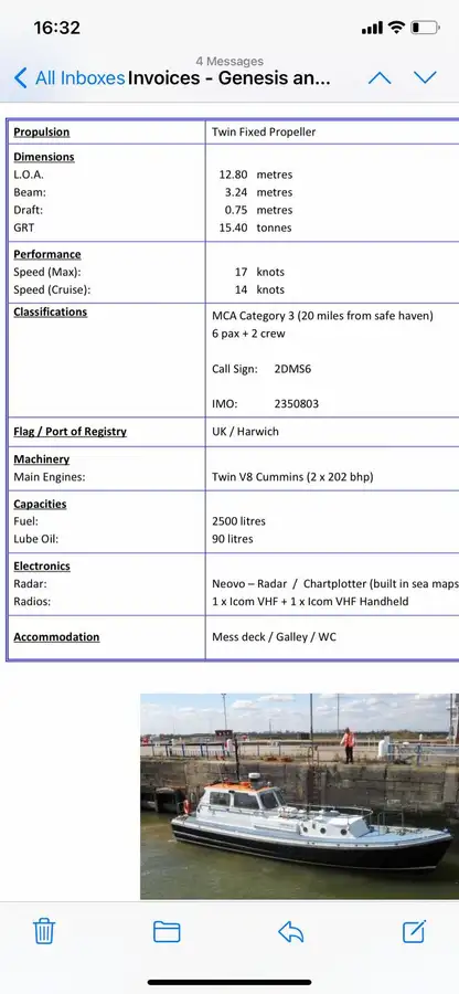 Bateau pilote à vendre