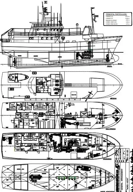 Chalutier de pêche à vendre