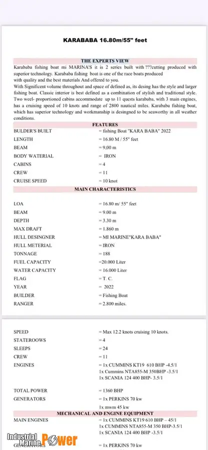 Chalutier de pêche à vendre